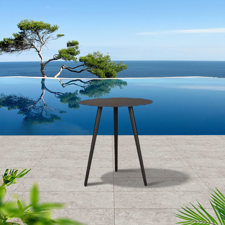 Oliver Ingresar Metal Outdoor Side Table Wayfair
